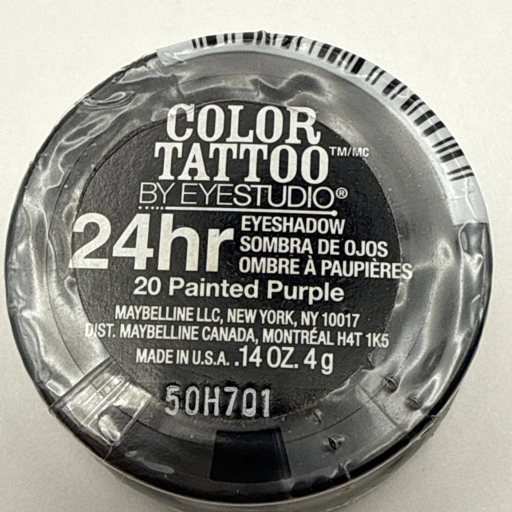 Maybelline Color Tattoo Cream Eye Shadow #20 PAINTED PURPLE Sealed 24 Hour
